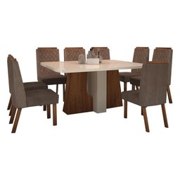 Sala de Jantar 135x135 8 Cadeiras Magic Bom Pastor - 2