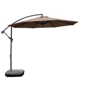 Ombrelone Lateral com Base 2 Rodinhas Hdpe Bahamas Rivatti 300 Cm Larg Alumínio Capa Poliéster