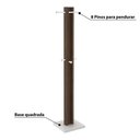 Ver imagem 3 de Cabideiro Mancebo de Chão com 8 Pinos para Pendura - Branco/Nogal