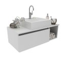 Ver mais imagens de Kit Banheiro Com 2 Gabinetes 1 Espelheira e Cuba Inclusa Cor: Branco