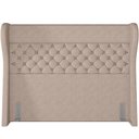 Ver imagem 4 de Kit Cabeceira Cama Box Casal 140 Cm Madrid com Puff Recamier Santorini Linho Bege Escuro- Lyam Decor