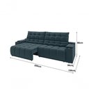 Ver imagem 6 de Sofá Connect Premium 2,00m Assento Retrátil-reclinável com Porta Copos e Entrada Usb Suede Petró
