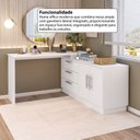 Ver imagem 7 de Cômoda com Penteadeira com 3 Gavetas e 2 Portas American Branco