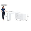 Ver imagem 4 de Cômoda com Penteadeira com 3 Gavetas e 2 Portas American Branco