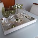 Ver imagem 2 de Bandeja Espelhada Laqueada Flutuante Branca