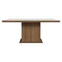 Ver imagem 4 de Mesa de Jantar Retangular Tampo com Moldura Rustic/Branco 5275 Madesa