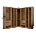 Ver imagem 5 de Guarda-Roupa Casal 9 Portas 3 Peças Modulado Cairo Marrom/Cumaru