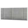 Cabeceira Estofada Cama Casal Queen Size com Led Moderna 160 Cm:linho Cinza - 2