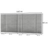Cabeceira Estofada Cama Casal Queen Size com Led Moderna 160 Cm:linho Cinza - 3