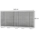 Ver imagem 3 de Cabeceira Estofada Cama Casal Queen Size com Led Moderna 160 Cm:linho Cinza