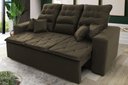 Ver imagem 1 de Sofá Retrátil e Reclinável 200cm Suede com Molas Espirais Europa King House