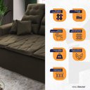 Ver imagem 4 de Sofá Retrátil e Reclinável 200cm Suede com Molas Espirais Europa King House