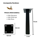 Ver imagem 2 de Kit 4 Pés Pézinhos Móveis 13cm Quadrado Preto Fosco