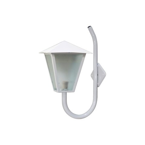 Luminária Romana Braço Curvo Parede Alumínio Branco 56x31cm Ouro Minas L024ROM