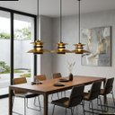 Ver imagem 7 de Pendente Grandia 38cm Dourado com Preto E27 Bivolt