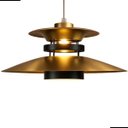 Ver imagem 1 de Pendente Grandia 38cm Dourado com Preto E27 Bivolt