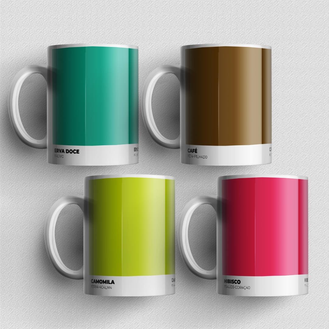 Bebidas Pantone - Caneca de Qualidade Premium É Decoração Caneca Premium