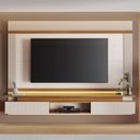 Ver imagem 1 de Painel para Tv até 75 Polegadas Marataízes 2 Portas Freijó Trend/off White - Pnr Móveis