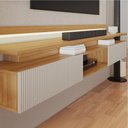 Ver imagem 5 de Painel para Tv até 75 Polegadas Marataízes 2 Portas Freijó Trend/off White - Pnr Móveis