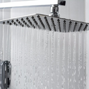 Ver mais imagens de Ducha Quadrada Cromada em Inox 20x20 Braço 38 Cm Parede