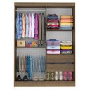 Ver imagem 5 de Quarto Completo com Guarda Roupa Luke 2 Portas de Espelho e Cabeceira com 2 Mesas de Cabeceira Mades
