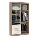Ver imagem 2 de Guarda Roupa Modulado 4 Portas 4 Gavetas Nicho Colméia Master Luciane Móveis