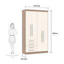 Ver imagem 3 de Guarda Roupa Modulado 4 Portas 4 Gavetas Nicho Colméia Master Luciane Móveis