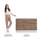Ver imagem 6 de Balcão Gabinete de Pia Armário de Cozinha 120 cm 2 Portas e 3 Gavetas Branco/Rustic Glamy Madesa