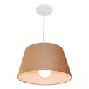 Ver imagem 4 de Lustre Pendente Cone Md-4039 Cúpula em Tecido 21/40x30cm Palha - Bivolt