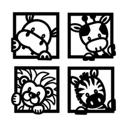Quadrinhos Decorativos Aplique Quarto Infantil Animais Baby - 2