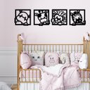 Ver imagem 3 de Quadrinhos Decorativos Aplique Quarto Infantil Animais Baby