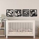 Ver imagem 5 de Quadrinhos Decorativos Aplique Quarto Infantil Animais Baby