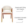 Kit 02 Cadeira Jantar Estofada Área Gourmet Corino Antonela Cor:bege - 3