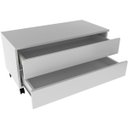 Ver imagem 3 de Balcão para Gabinete de Banheiro 2 Gavetas com Rodízios Branco