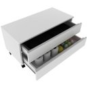Ver imagem 4 de Balcão para Gabinete de Banheiro 2 Gavetas com Rodízios Branco