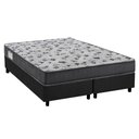 Ver imagem 1 de Cama Box Queen: Colchão Espuma Ortobom D33/ep Iso 100 Ultra Firme + Base Crc Suede Gray(158x198)