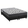 Cama Box Queen: Colchão Espuma Ortobom D33/ep Iso 100 Ultra Firme + Base Crc Suede Gray(158x198) - 1
