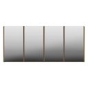 Ver imagem 3 de Aparador Buffet 4 Portas Com Espelho Suspenso Vegas V3596 Rustic Rustic