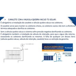 KIT AQUECIMENTO SOLAR PISCINA 46 PLACAS 3,70MT+ VÁLV QUEBRA VÁC - 5