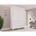 Ver imagem 3 de Guarda Roupa New Star 2 Portas 6 Gavetas sem Espelho Salleto Branco