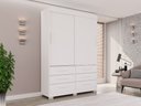 Ver imagem 3 de Guarda Roupa New Star 2 Portas 6 Gavetas sem Espelho Salleto Branco