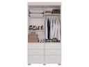 Ver imagem 2 de Guarda Roupa New Star 2 Portas 6 Gavetas sem Espelho Salleto Branco
