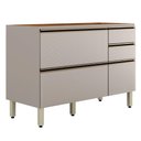 Ver imagem 1 de Balcao para Pia 4g 1p 120 Cm Mdf Proenca Nogueira Nude Prime Demartez