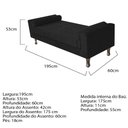 Ver imagem 5 de Recamier Baú Félix Solteiro 195 Cm Corano - Adj Decor - Preto