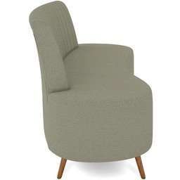 Sofá Chaise Living 2 Lugares 135cm para Sala Cayman K01 Bouclê Verde - 2