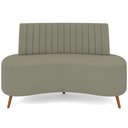 Ver imagem 5 de Sofá Chaise Living 2 Lugares 135cm para Sala Cayman K01 Bouclê Verde