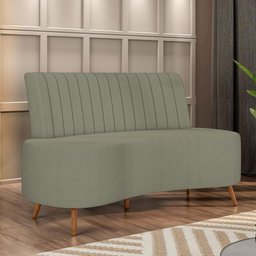 Sofá Chaise Living 2 Lugares 135cm para Sala Cayman K01 Bouclê Verde - 6