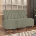 Ver imagem 6 de Sofá Chaise Living 2 Lugares 135cm para Sala Cayman K01 Bouclê Verde