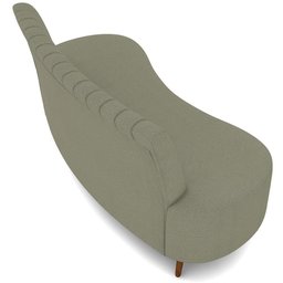 Sofá Chaise Living 2 Lugares 135cm para Sala Cayman K01 Bouclê Verde - 4