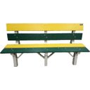 Ver imagem 1 de Banco de Jardim Madeira Plástica Maciça 1,50mt Colorido / Lc-01c Lanci Madeira Plástica Amarelo